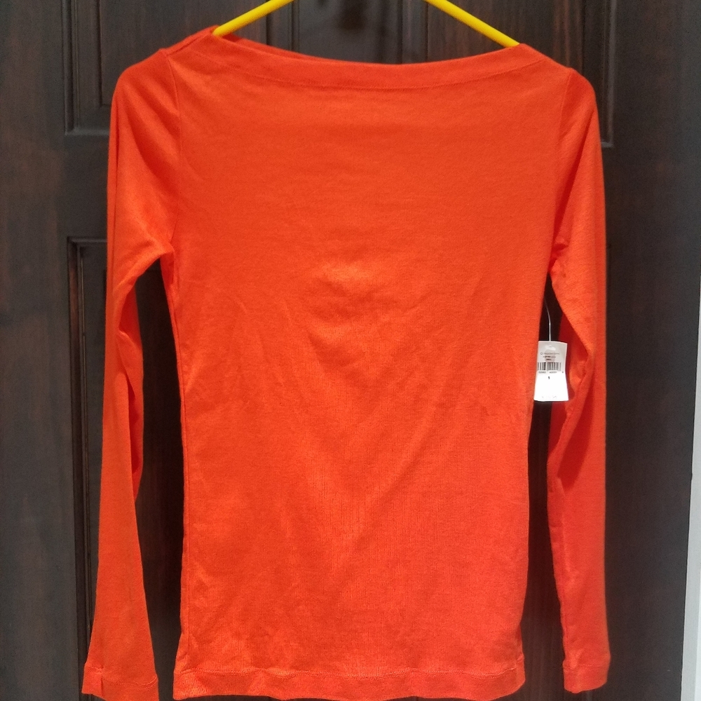 Nwt Gap sz S cotton long sleeve boat neck T-shirt
